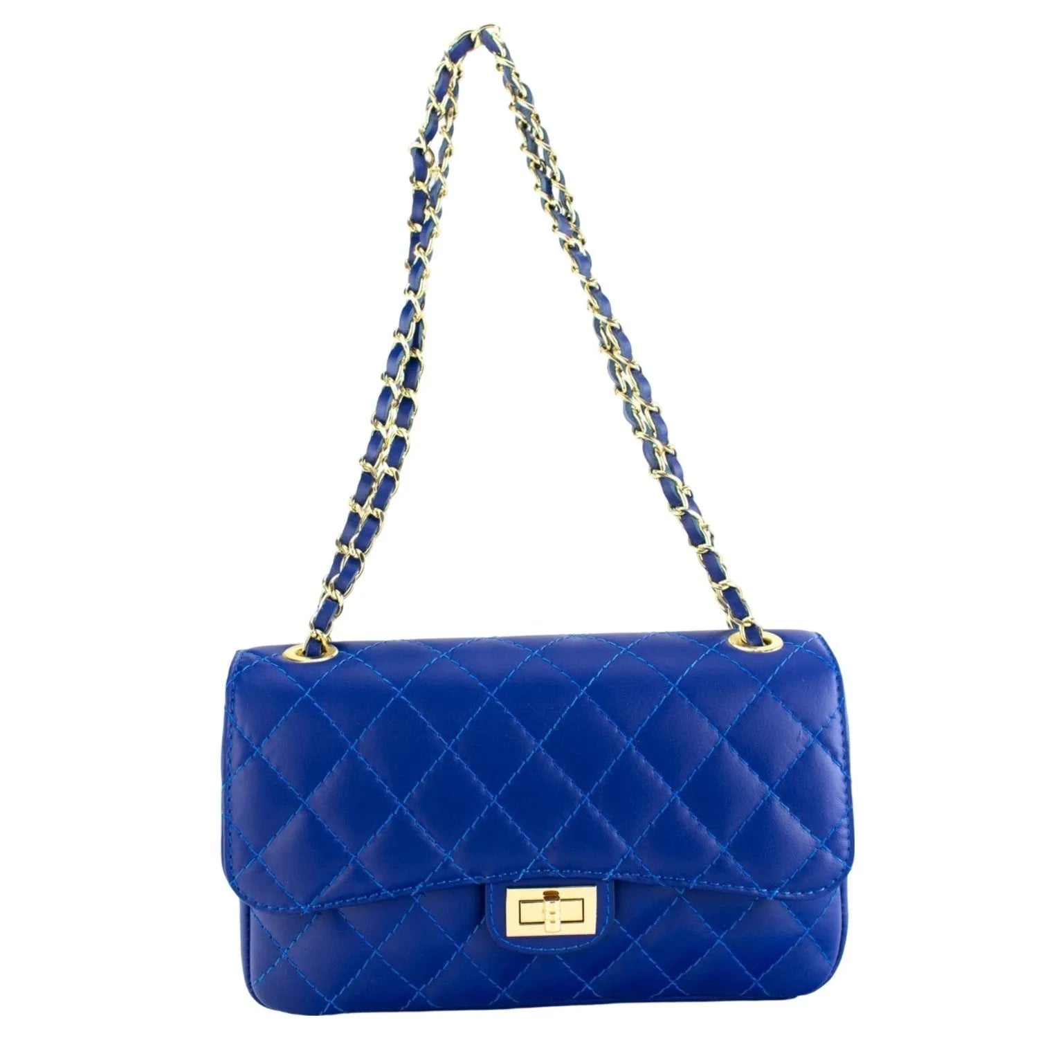 Bolso Piel Pregato Classy Azul eléctrico - KimondoShop