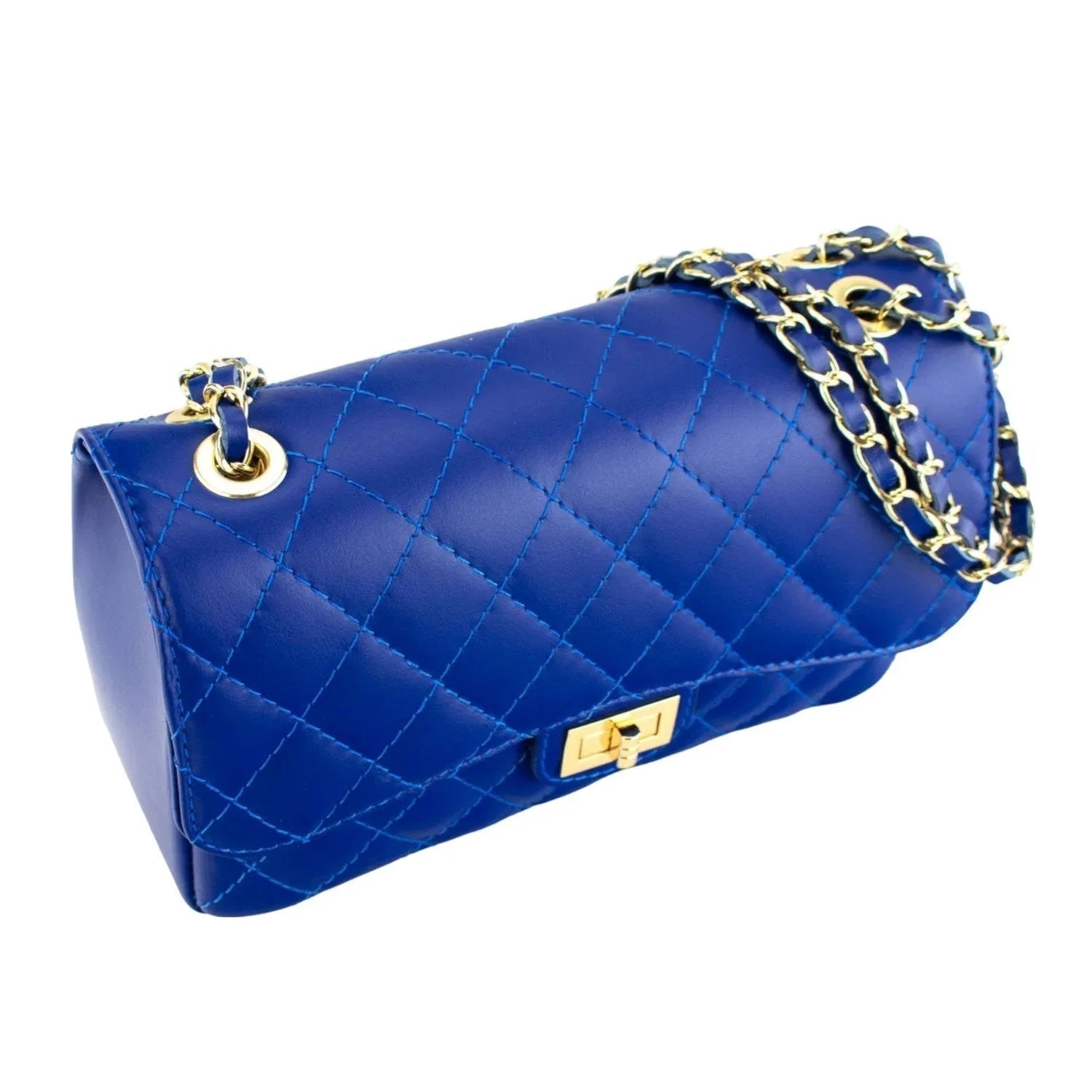 Bolso Piel Pregato Classy Azul eléctrico - KimondoShop