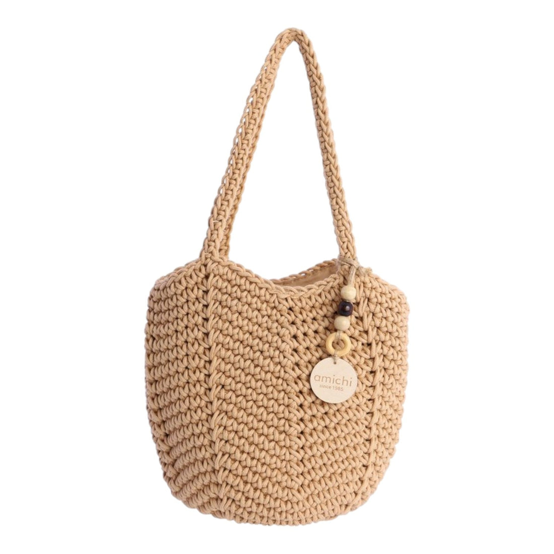 Bolso shopper Amichi punto Bask Beige - KimondoShop