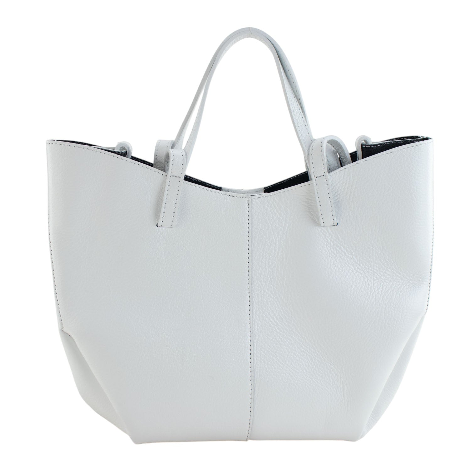 Bolso shopper Piel Pregato Venetto Blanco Soft - KimondoShop