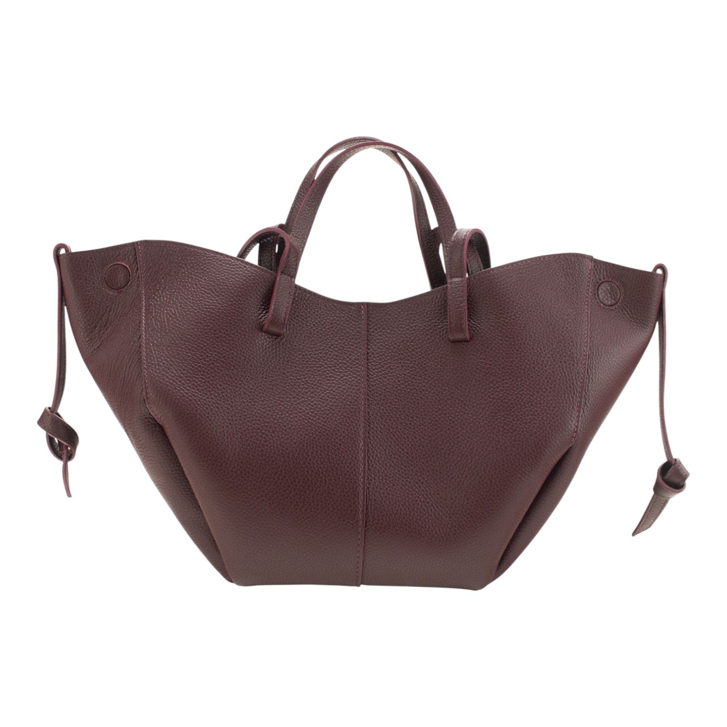 Bolso shopper Piel Pregato Venetto Soft Burdeos - KimondoShop