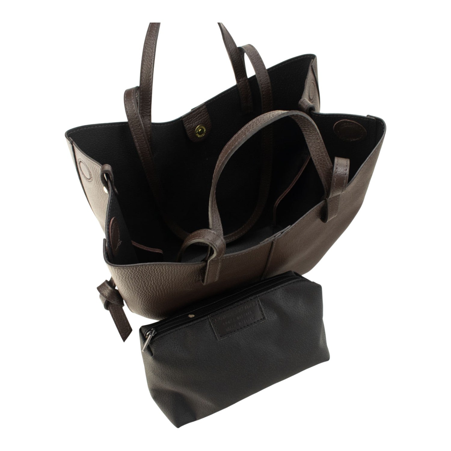 Bolso shopper Piel Pregato Venetto Soft Chocolate - KimondoShop