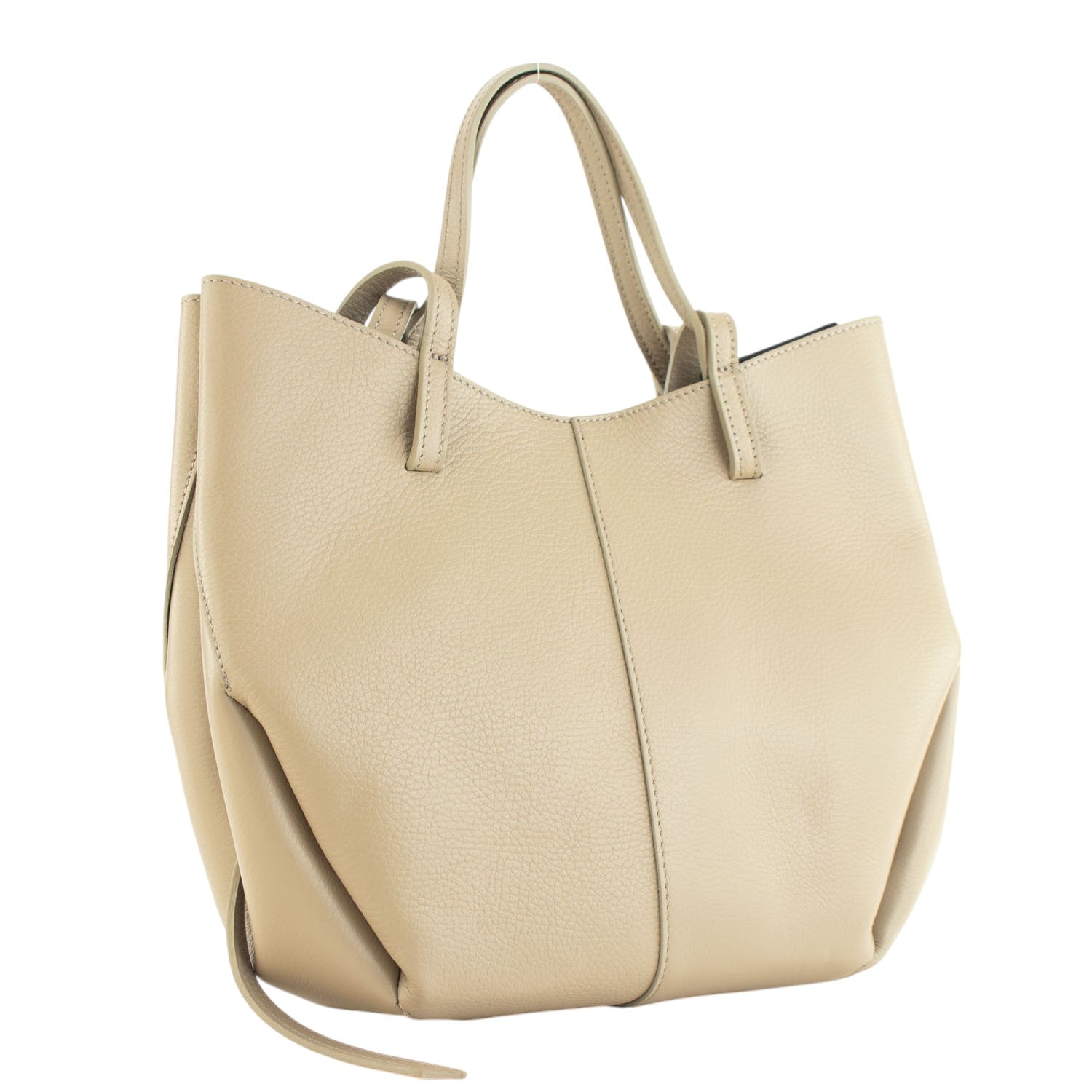 Bolso shopper Piel Pregato Venetto Soft Taupe claro - KimondoShop