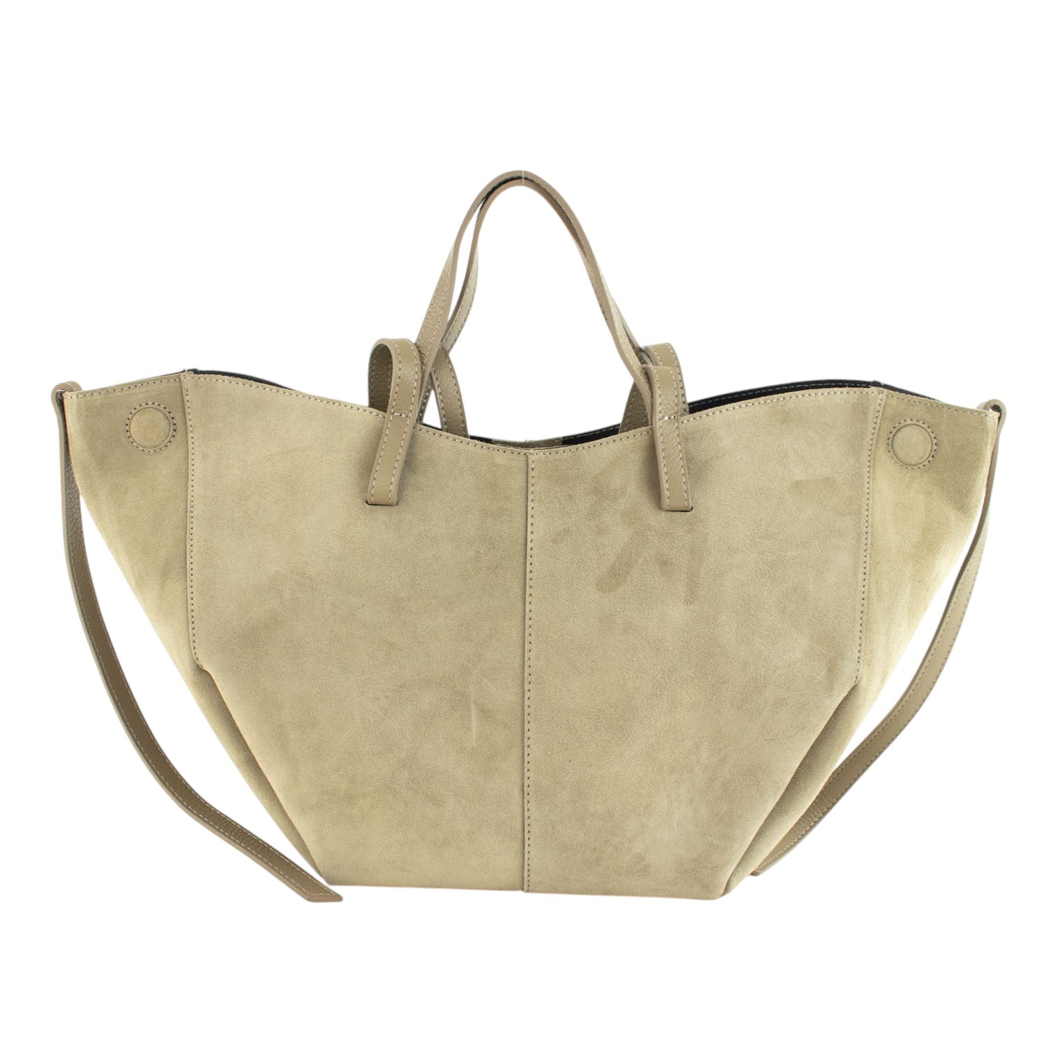 Bolso shopper Piel Pregato Venetto Taupe claro - KimondoShop