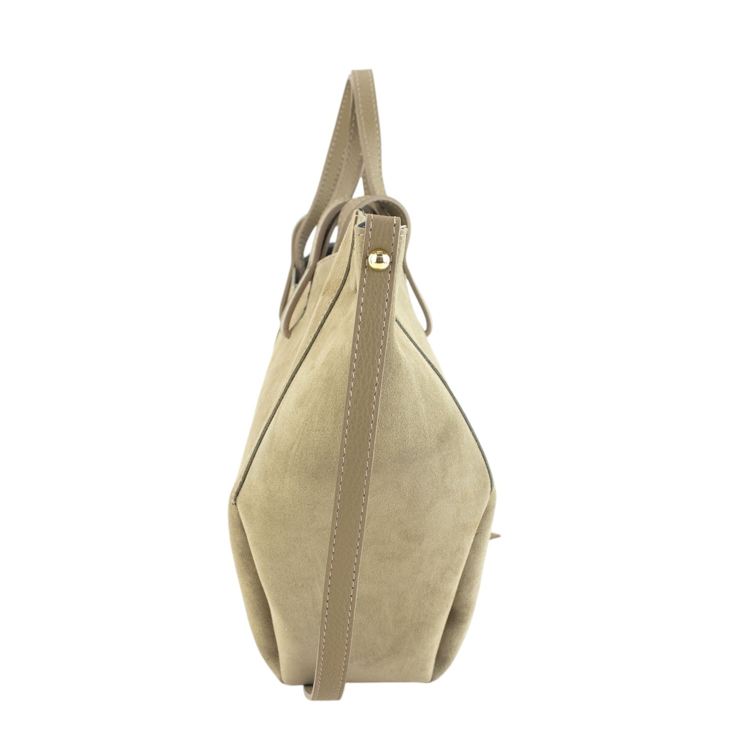 Bolso shopper Piel Pregato Venetto Taupe claro - KimondoShop