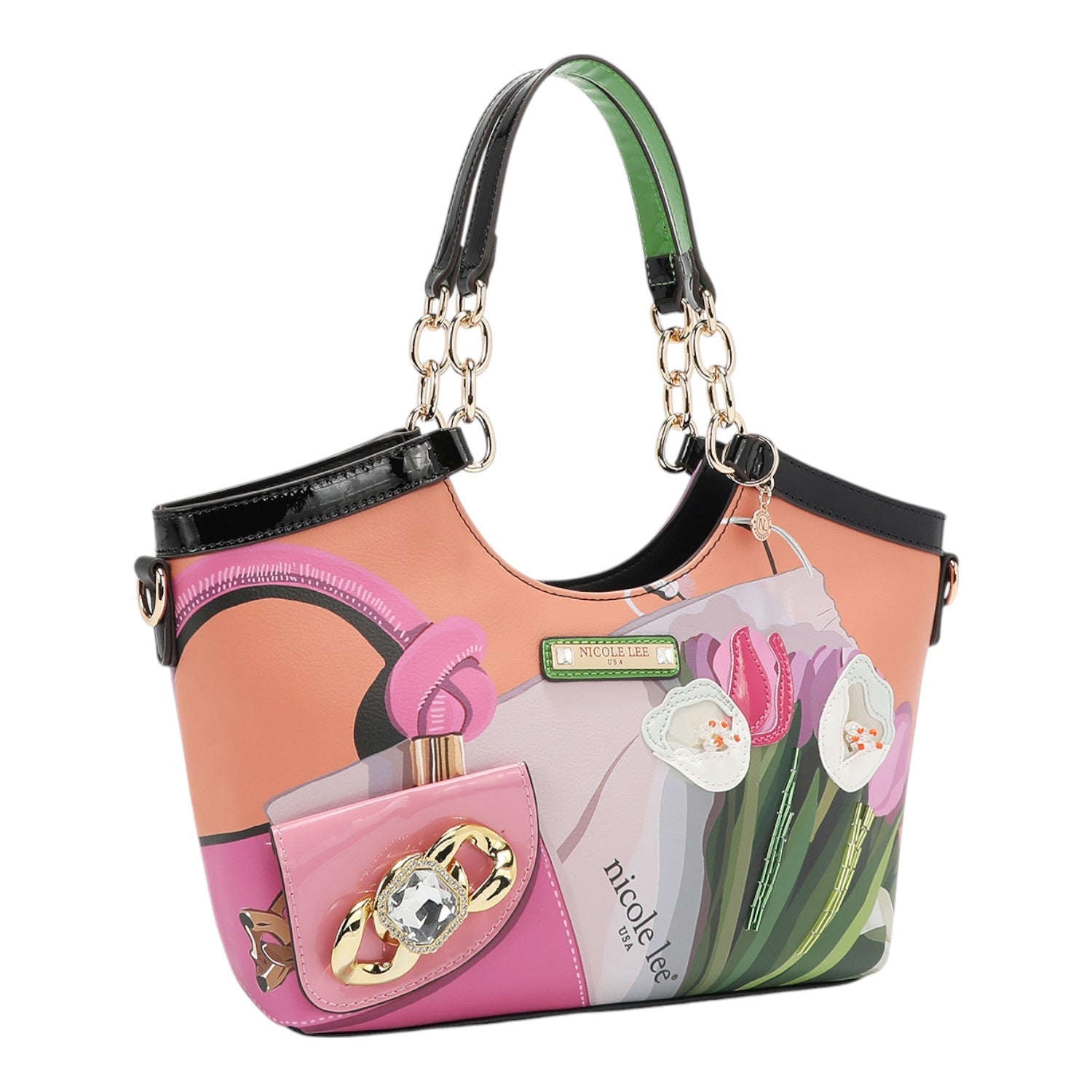 Bolso tote cadena Nicole Lee Violet Blossom - KimondoShop