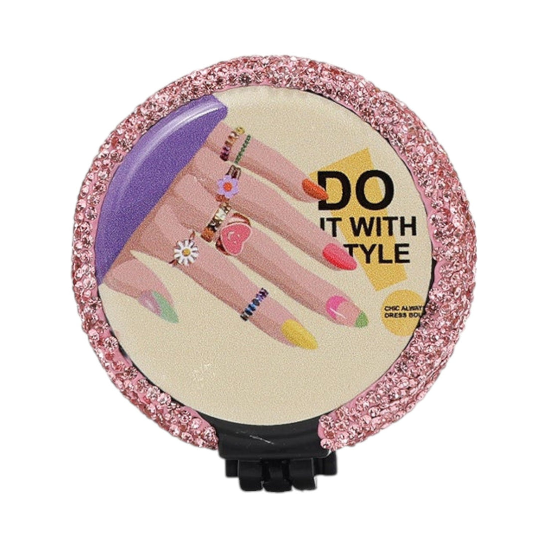 Espejo redondo con peine Nicole Lee Nail Polish - KimondoShop