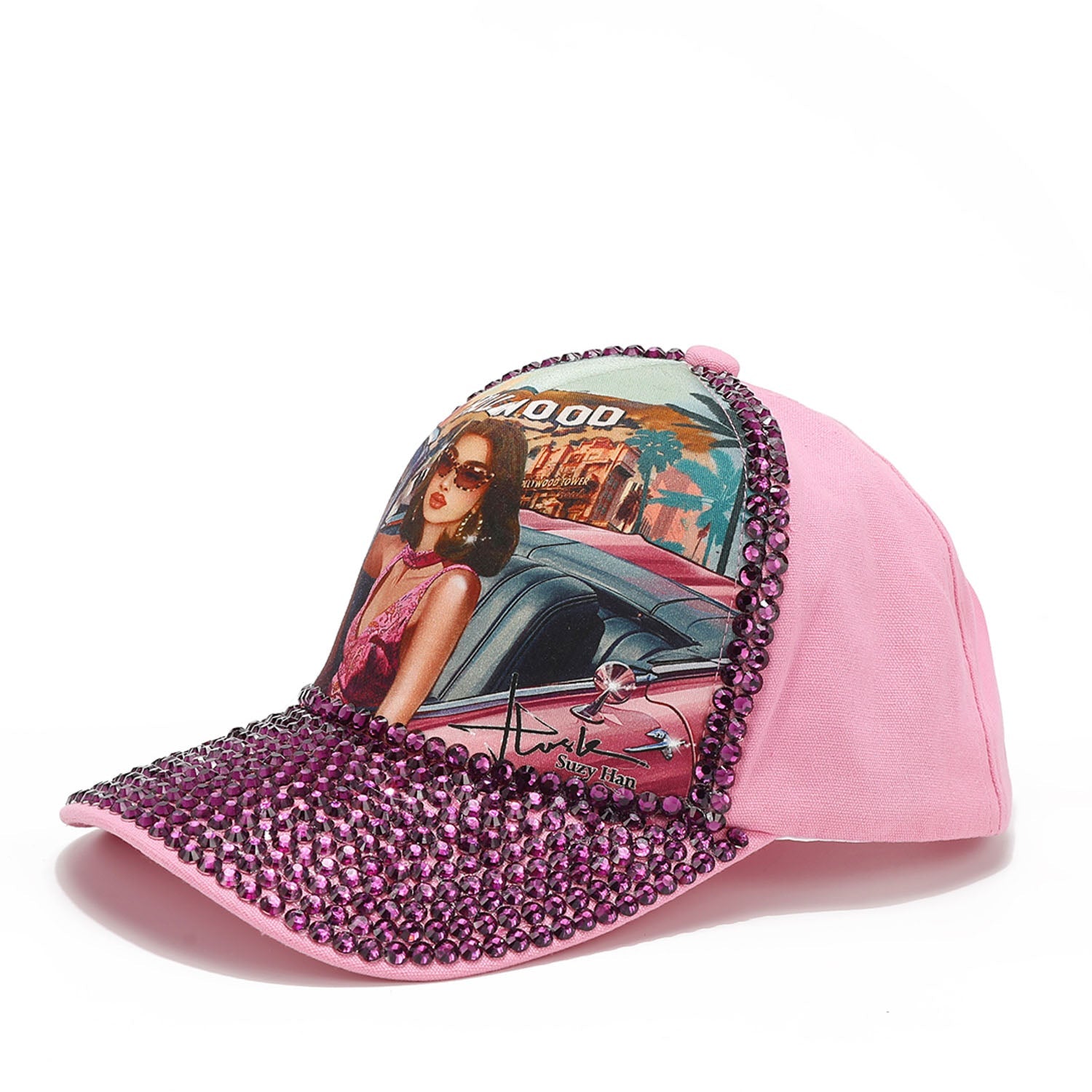 Gorra con corona de diamantes Nicole Lee Hollywood Drive - KimondoShop