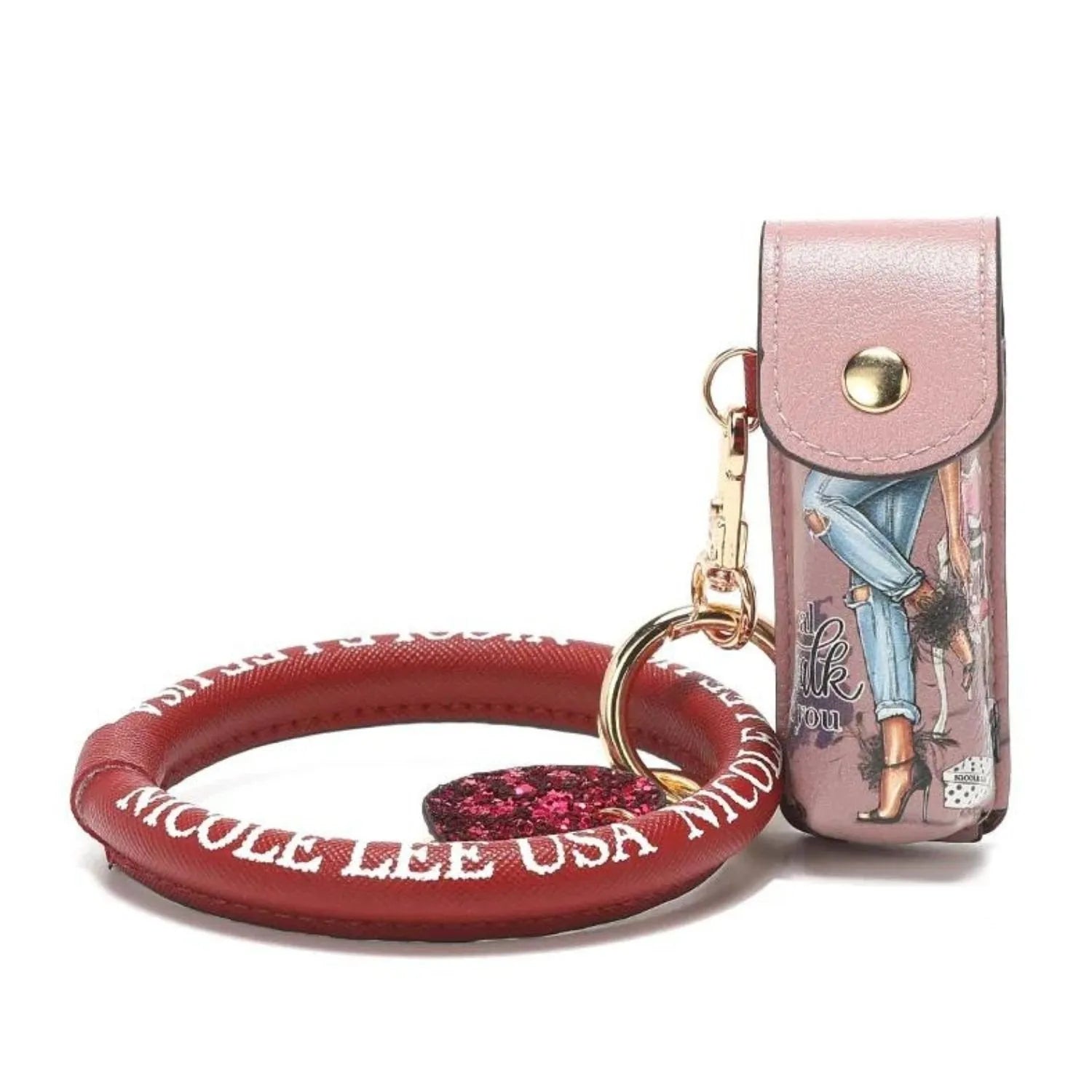 Llavero pulsera con estuche pintalabios Nicole Lee Casual Walk - KimondoShop