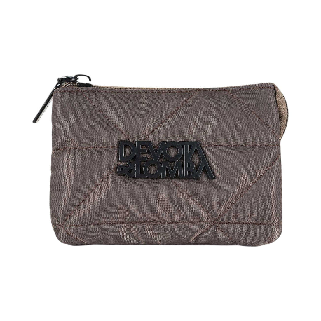 Monedero triple Devota & Lomba Frame Taupe - KimondoShop