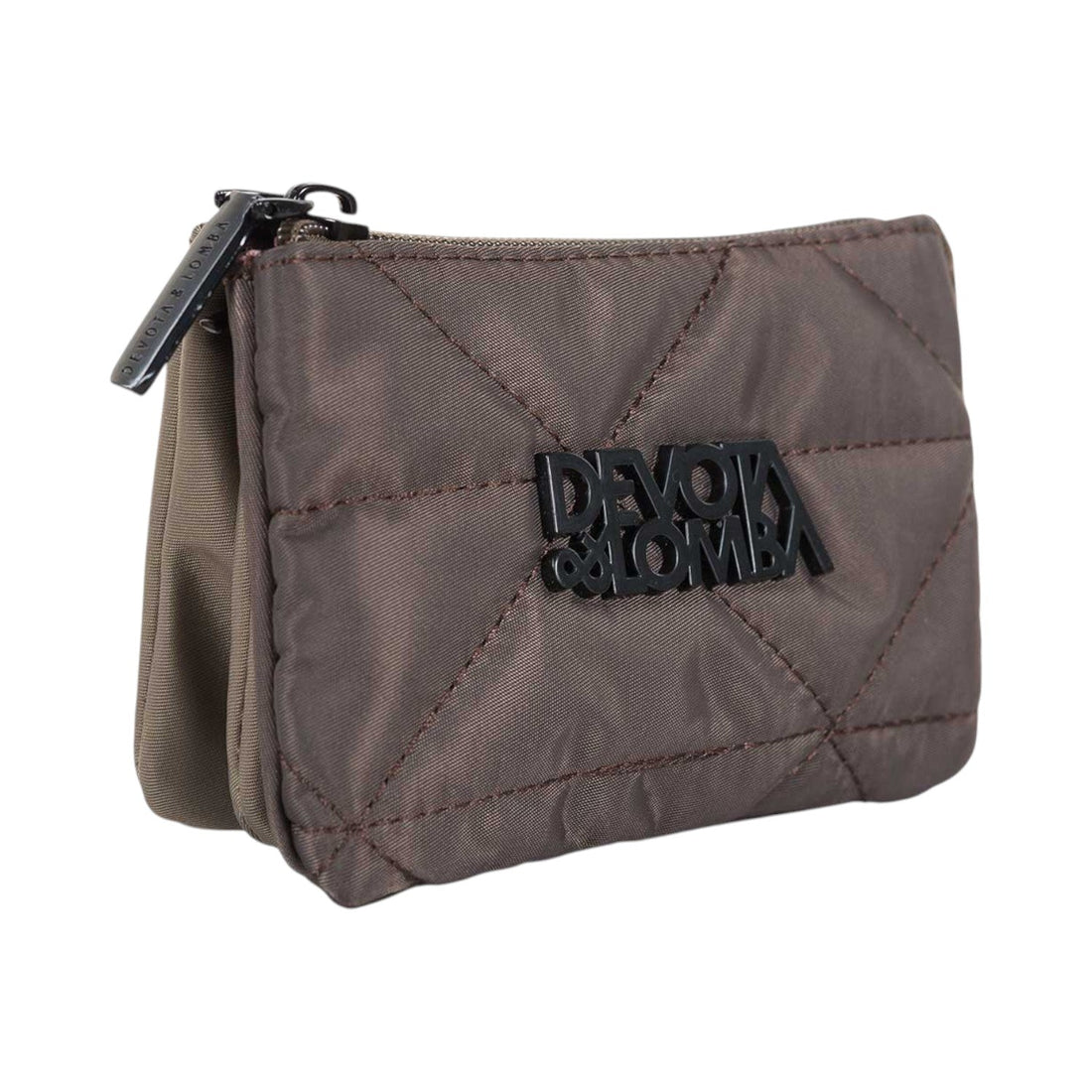 Monedero triple Devota & Lomba Frame Taupe - KimondoShop