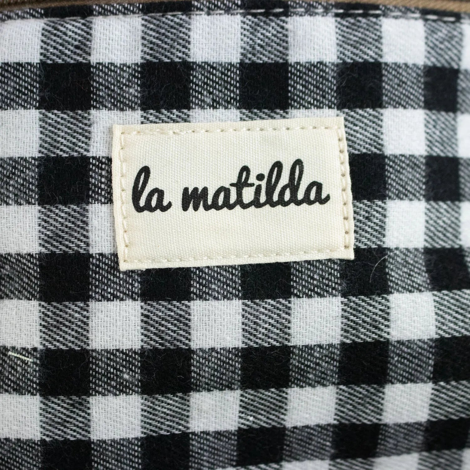 Neceser grande La Matilda Vichy Negro - KimondoShop