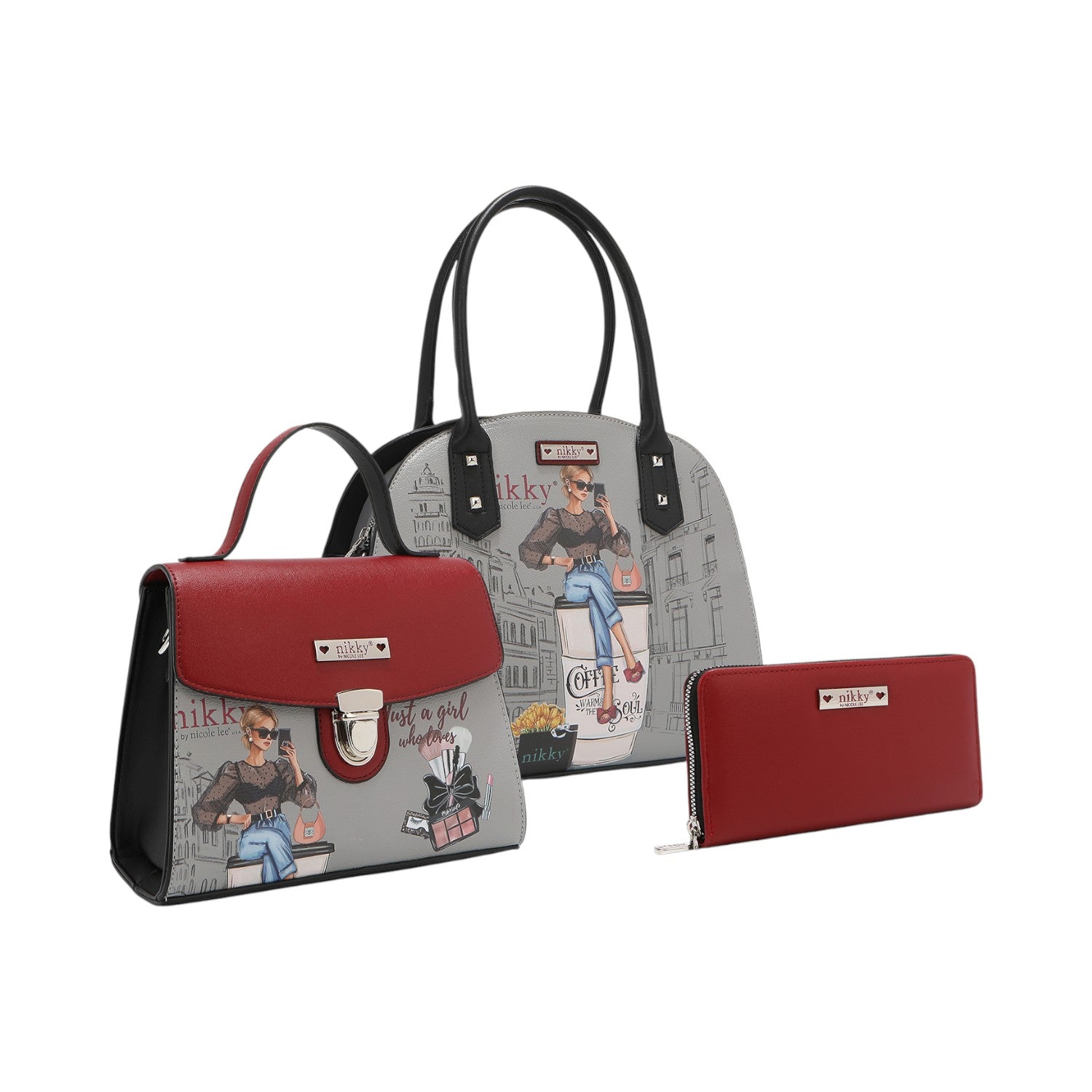 Set 3 piezas Bolso Nikky Urban Coffee Dream - KimondoShop