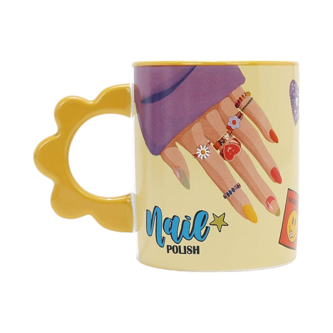 Taza cerámica asa flor Nicole Lee Nail Polish - KimondoShop